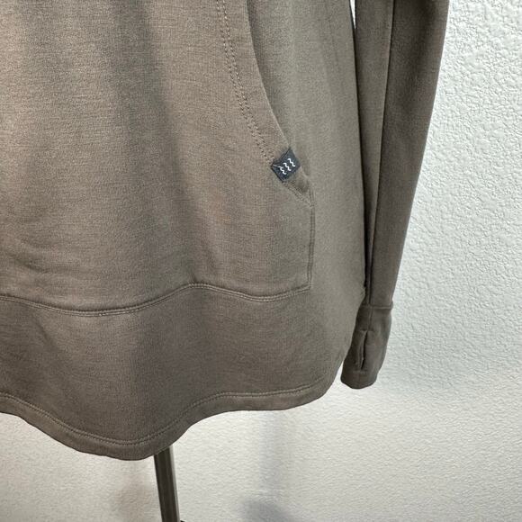 Free Fly Women’s Pullover Bamboo Fleece Hoodie Hooded Sweater in Brown Size M - Picture 5 of 15